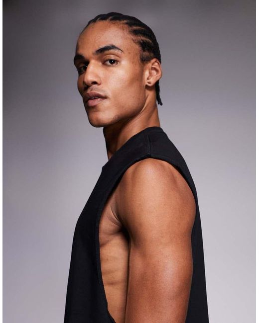 Nike Gray Athletic Club Chest Logo Tank Top for men