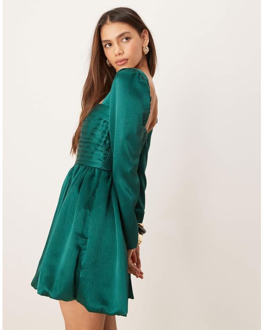 Abercrombie & Fitch Green – langärmliges kleid