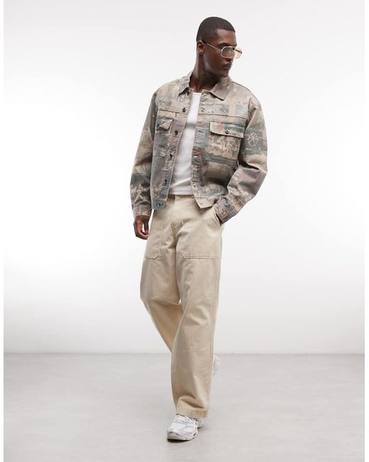 Element Trucker Utility Jack Met Graffitiprint in het Gray voor heren