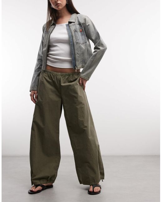 Weekday White Ripstop Oversized Drawstring Pants