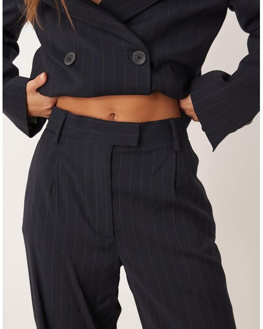 Mango Blue Varsovia Tailored Flared Pants