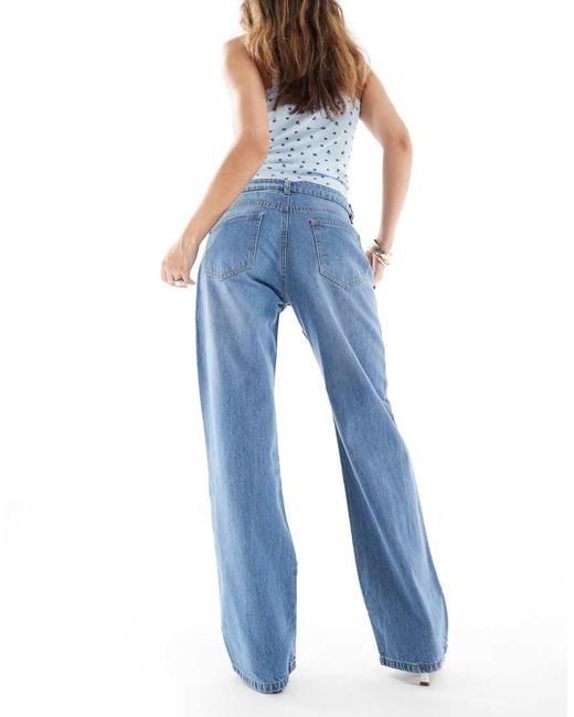 Daisy Street Blue Low Rise baggy Jeans