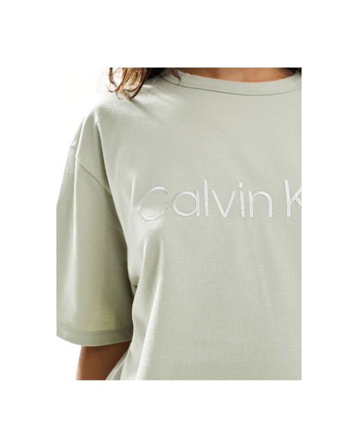 Calvin Klein Gray Pure Cotton Crewneck T-shirt