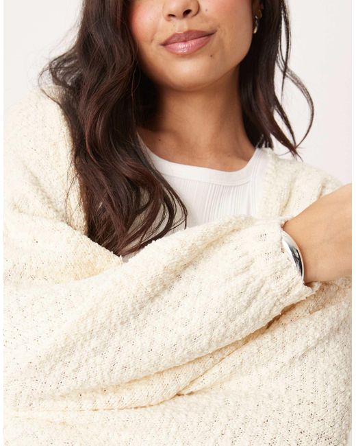ASOS Natural Knitted Edge To Edge Cardigan
