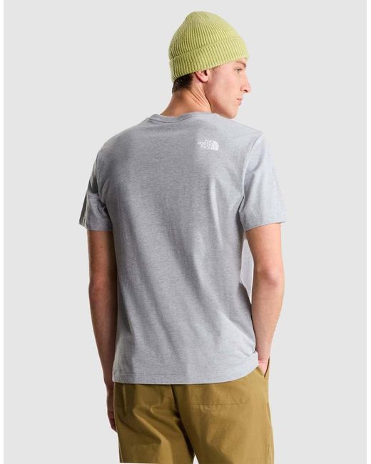 The North Face Gray M Evolution Half Dome Regular Short Slee for men