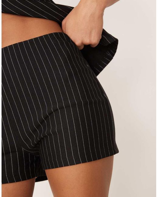 ASOS Natural Pinstripe Micro Hotpants