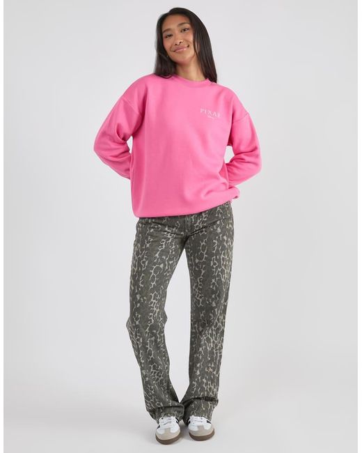 Custard Pink Disney Pixar Mixed Character Sweatshirt