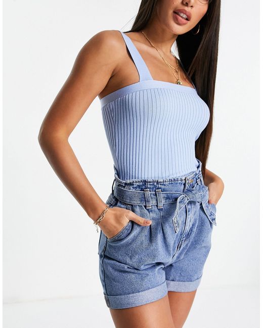 short paper bag denim