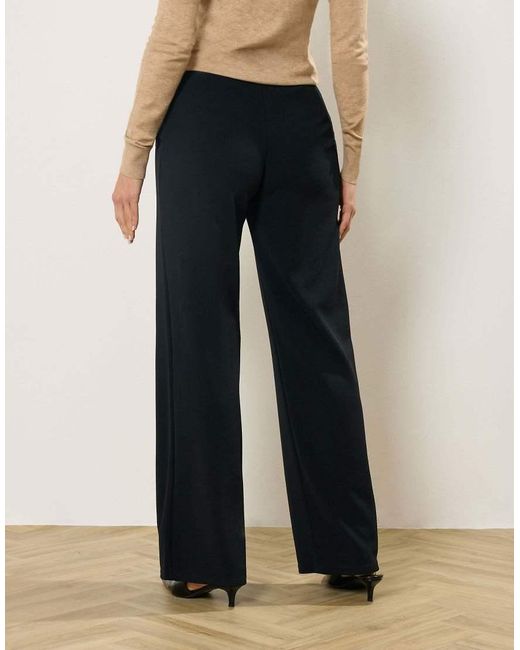 Long Tall Sally Natural Textured Wide Leg Trousers