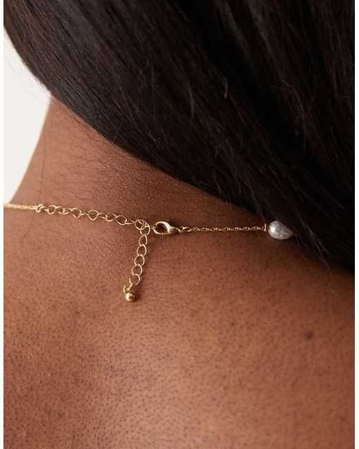 Collana Corta Con Perle Sintetiche Di Diverse Misure di ASOS in Brown