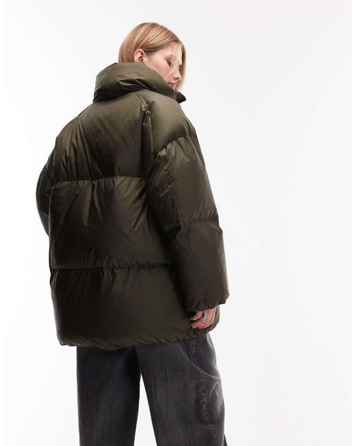 ARKET Brown Down Puffer Long Line Jacket
