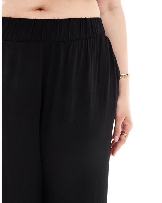 Yours Black Wide Leg Trousers