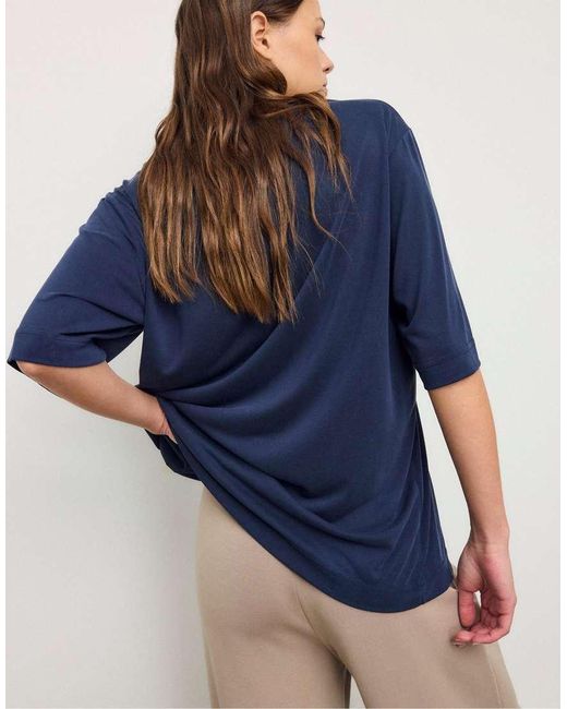 Stradivarius Blue Soft-touch Oversize Turtleneck