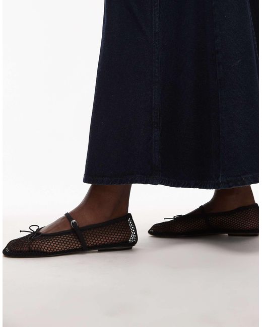 Mango Blue – ballerinas aus netzstoff