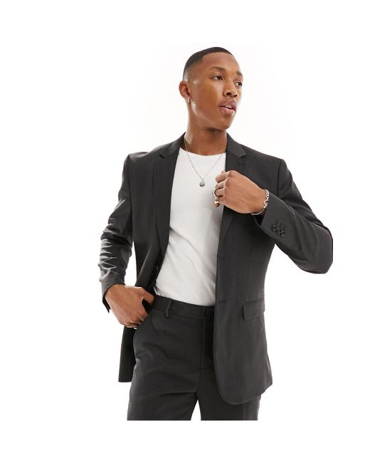 SELECTED Black Slim Fit Suit Jacket for men