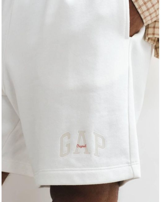 Gap White Logo Tie Waist Sweat Shorts Co-Ord for men