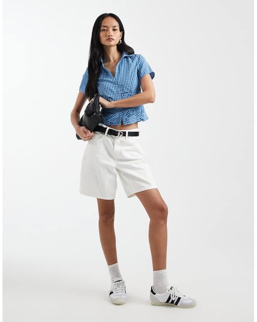 Cotton On Blue Maya Ruched Shirt