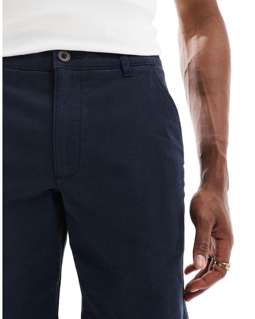 Farah – hawk – e twill-shorts in Blue für Herren