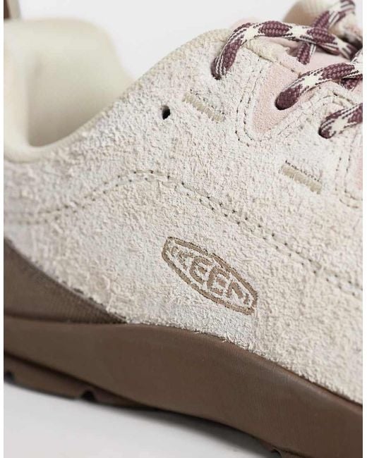 Keen White Jasper Brushed Suede Trainers
