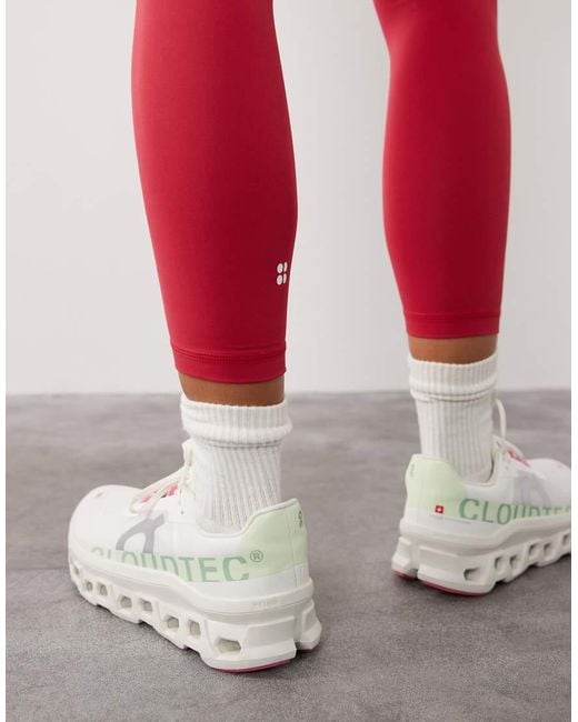 Sweaty Betty Red All Day 7/8 Wrap Waist Leggings