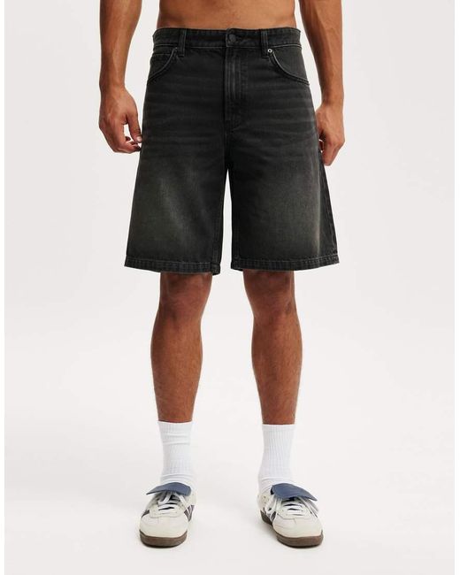 Cotton On Blue baggy Denim Short for men