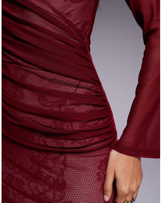 Robe longue doublée ASOS en coloris Red