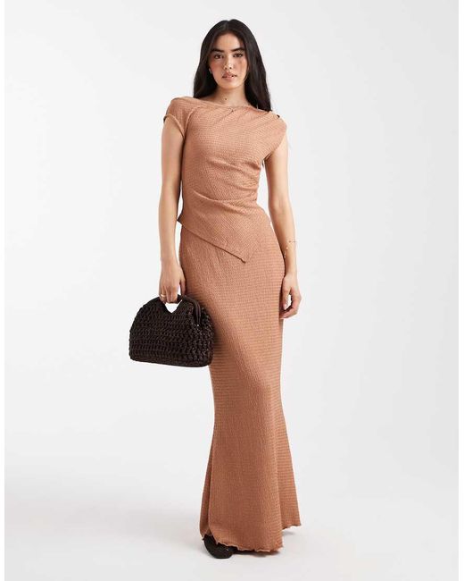 Gonna Lunga Color Mocha di Vero Moda in White