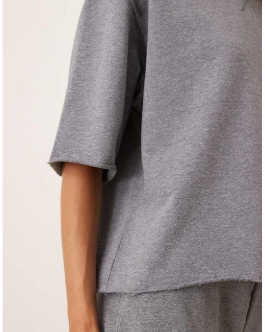 Jdy Gray Heavy Jersey Tee Co-ord