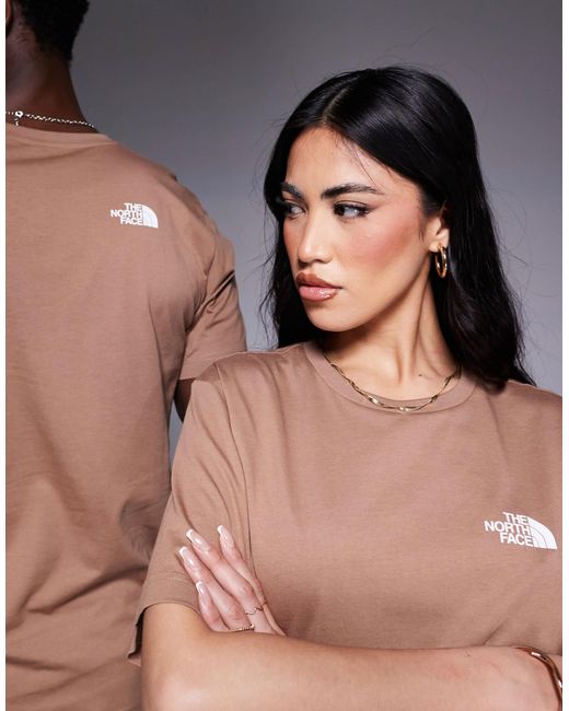 The North Face Brown – simple dome – t-shirt