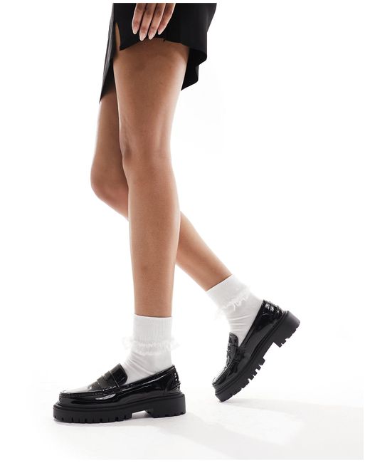 Schuh Black – lexis – loafer mit dicker sohle aus em lackleder