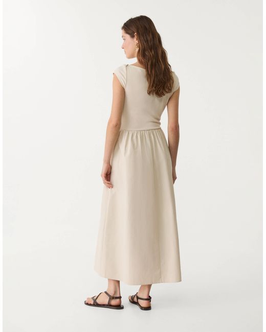 Stradivarius Natural – midikleid