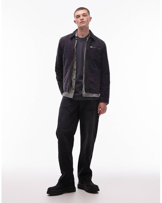 AllSaints – rothwell – jacke aus canvas in Blue für Herren