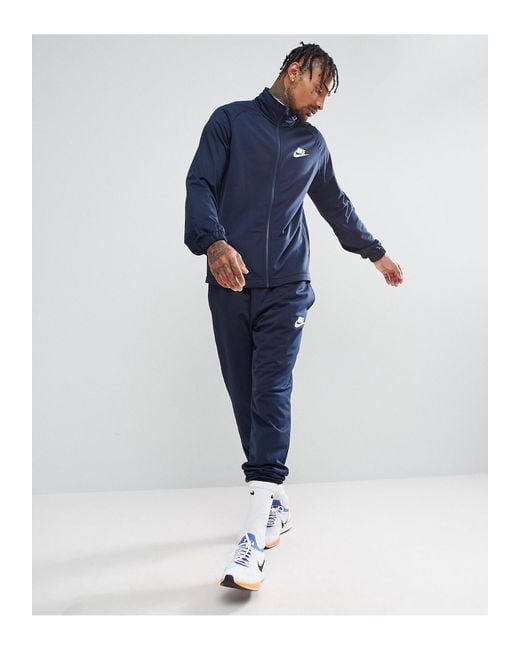 Nike Polyknit Tracksuit Set in Blue for Men | Lyst UK