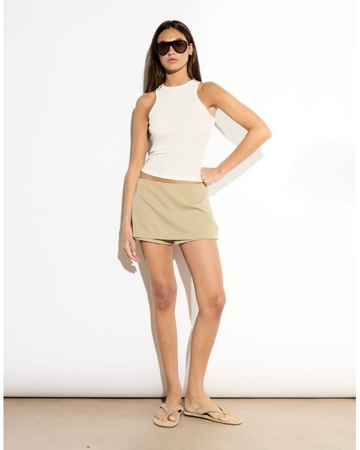 NARRATED White Mini Skorts
