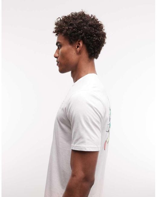 Under Armour White Radial Wordmark Short Sleeve T-shirt for men