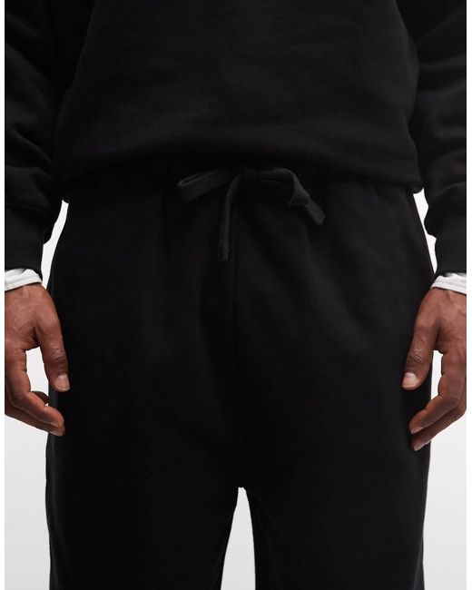 ASOS Black Premium Heavyweight Wide Leg jogger for men