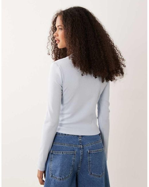 Calvin Klein Blue Monologo Long Sleeve Top