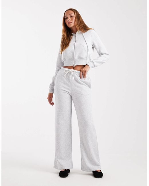 Cotton On White Cropped Zip Through Hoodie