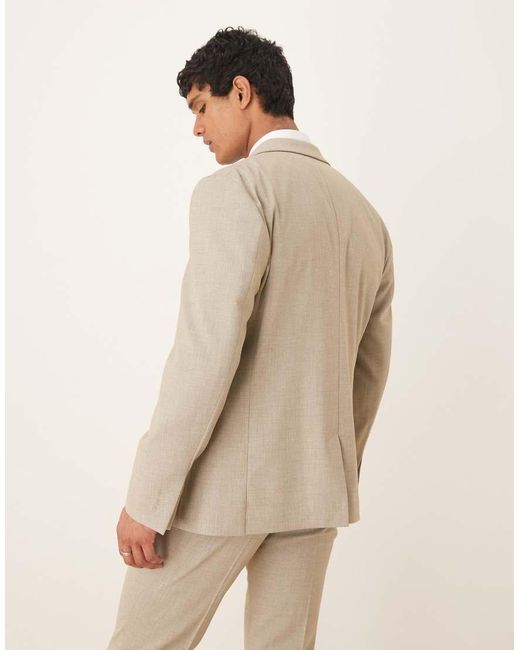 ASOS Natural Slim Suit Jacket for men