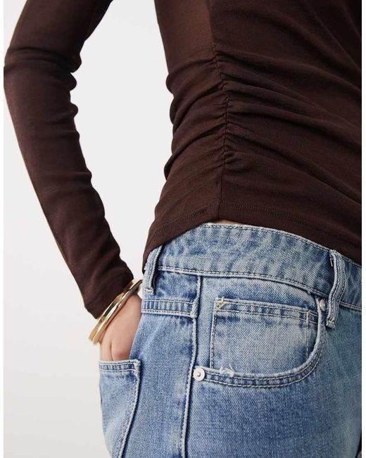 Cotton On Brown V Neck Wrap Top