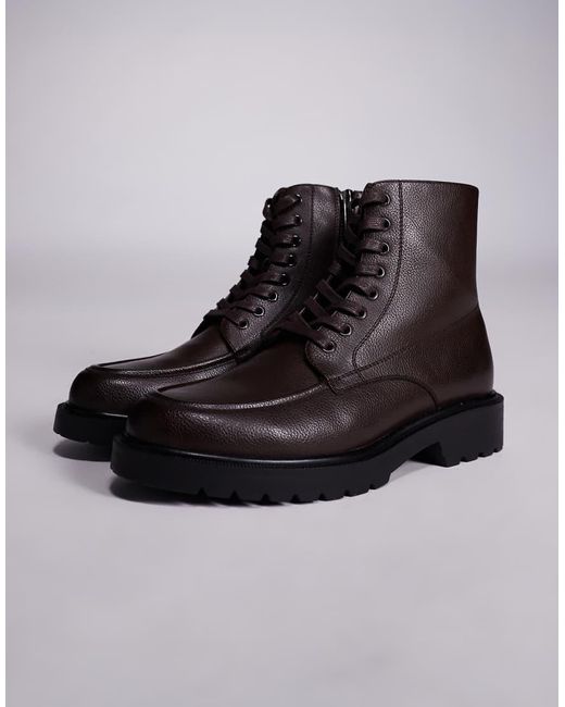 ASOS Blue Cleated Lace Up Boot for men