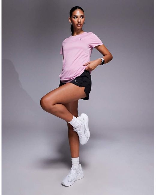 Camiseta Rosa Con Cuello Redondo Tad Essentials De PUMA de color Pink