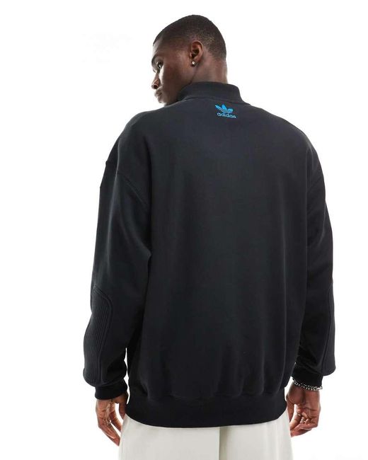 adidas Originals 100 Thieves Half Zip Track Top in Black for Men Lyst UK