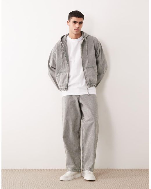ASOS Gray Co-ord Hooded Jacket for men