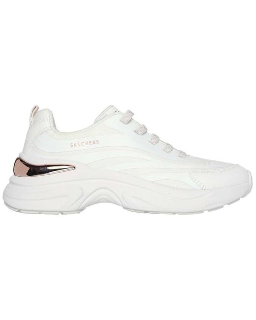 Skechers White Hazel Step N Flow Trainer