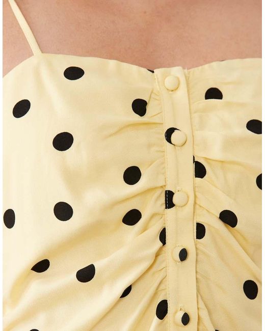 Nobody's Child Natural Cerys Ruched Detail Cami Mini Dress