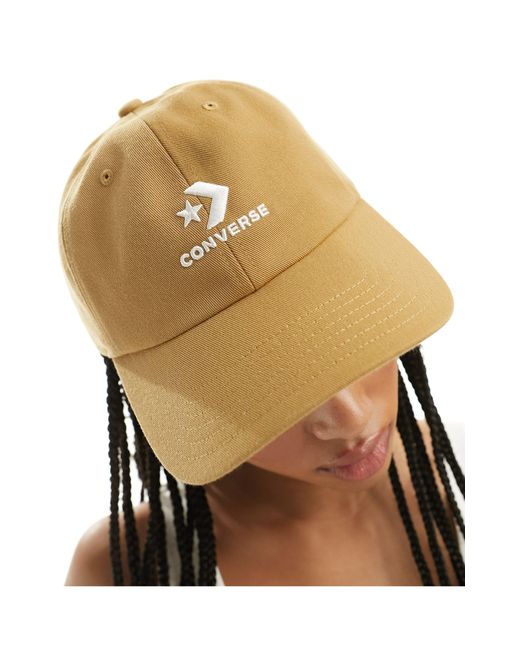 Lockup sc - cappello con visiera color cuoio di Converse in Brown