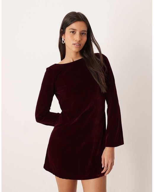 black velvet tie back jolene mini dress Erica Black Velvet Mini Dress