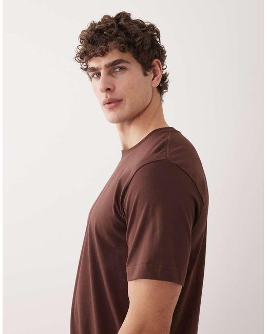 ARKET Brown Midweight Jersey T-shirt for men