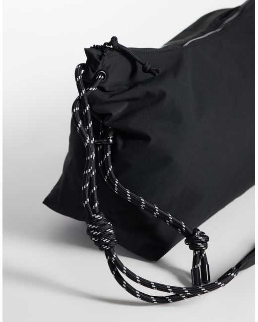 ASOS Black Nylon Slouch Sling Crossbody Bag for men
